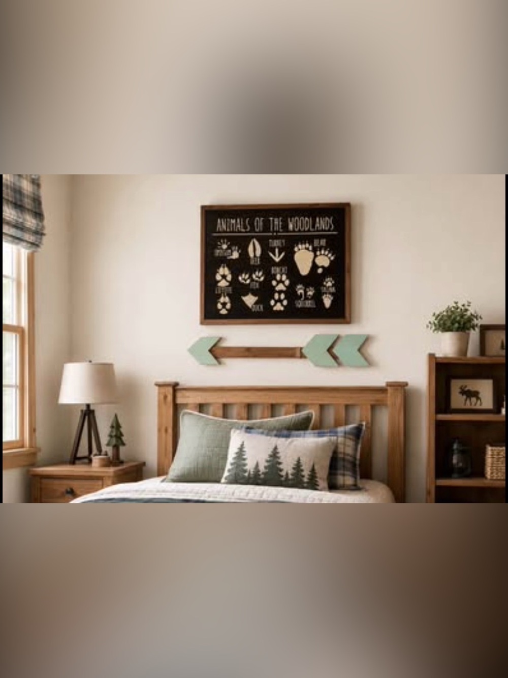 Mint Green Double Arrow Wood Wall Decor - Rustic Home Accent